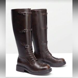 Brown Leather Riding Boots
